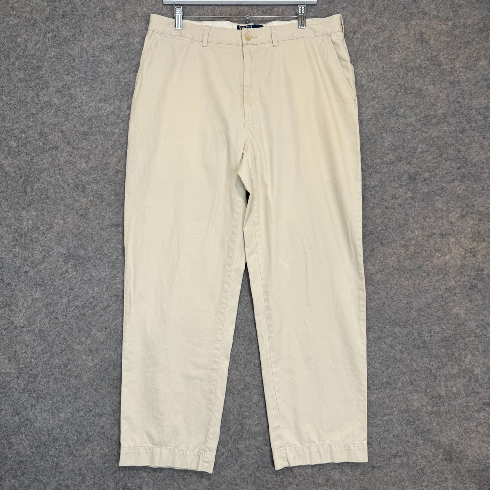 Vintage Polo Ralph Lauren Chino Pants Mens 36x29 (fits 35x29)‎ Cotton Beige Y2k